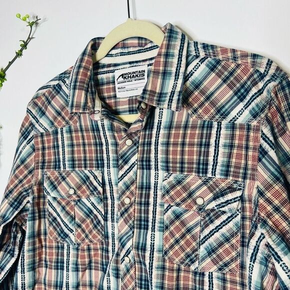 Mountain Khakis Men’s Long-sleeve Rodeo Shirt Pearl Snaps Button Down Plaid - Picture 2 of 13